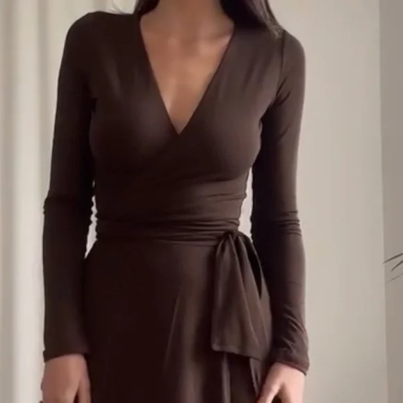 NWT AYM Bamboo Ballet Wrap Top - Picture 6 of 8